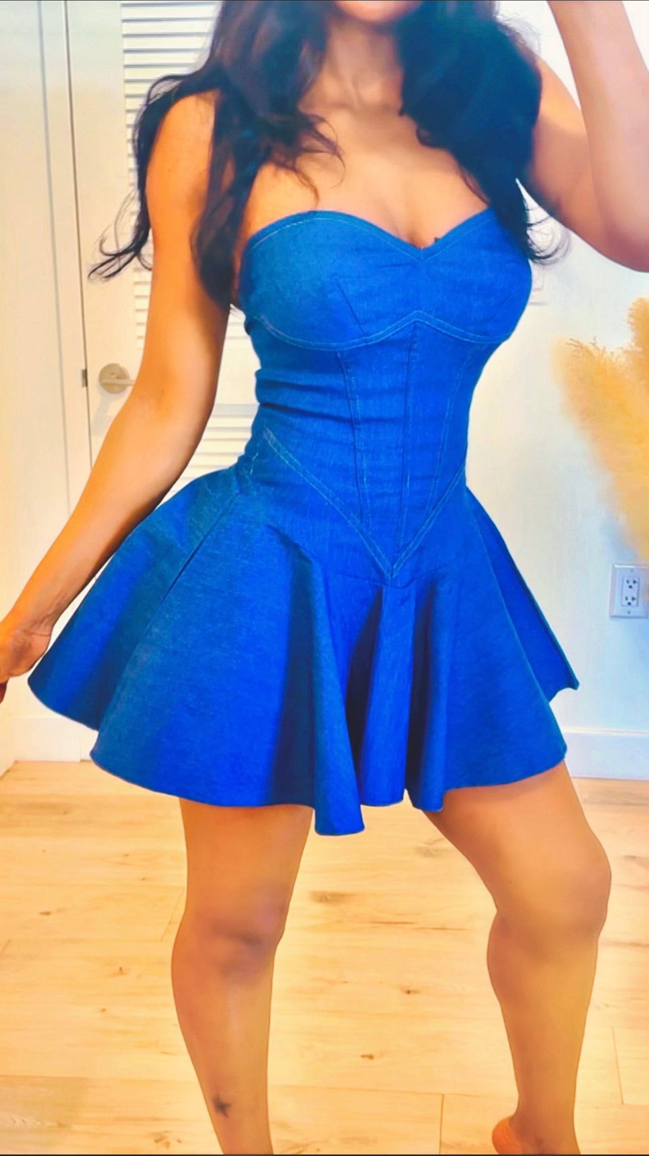 DENIM MINI DRESS