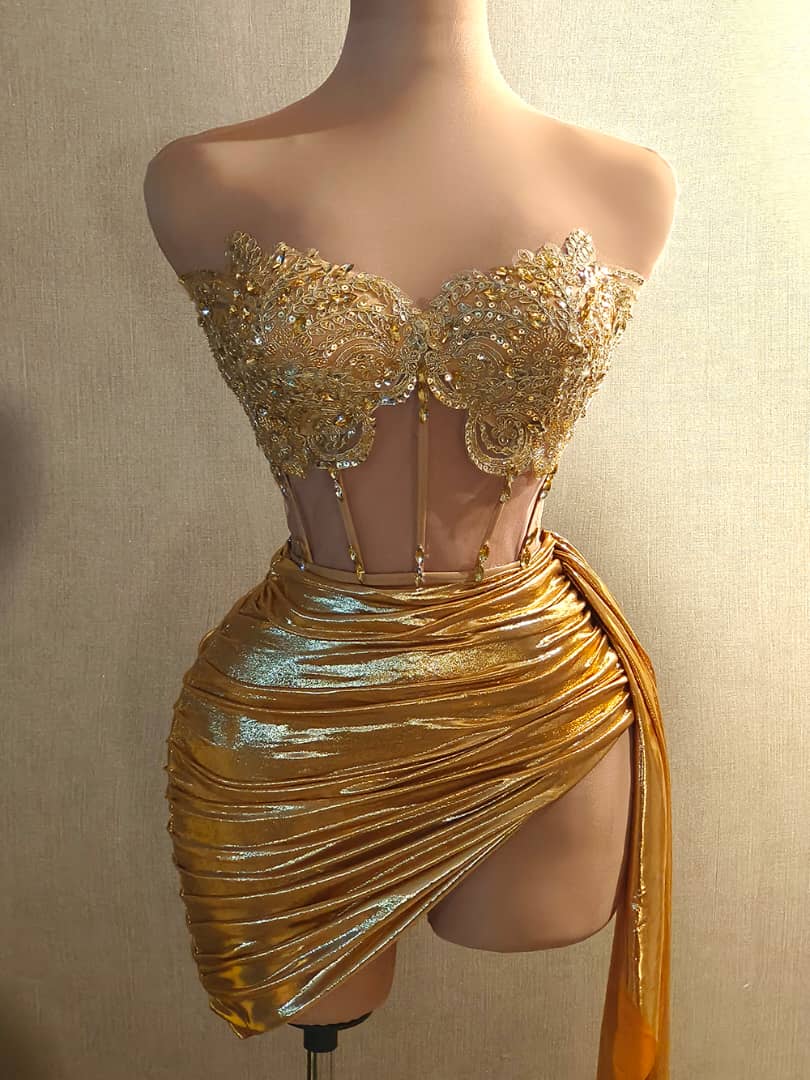 GOLD DIVA SKIRT SET